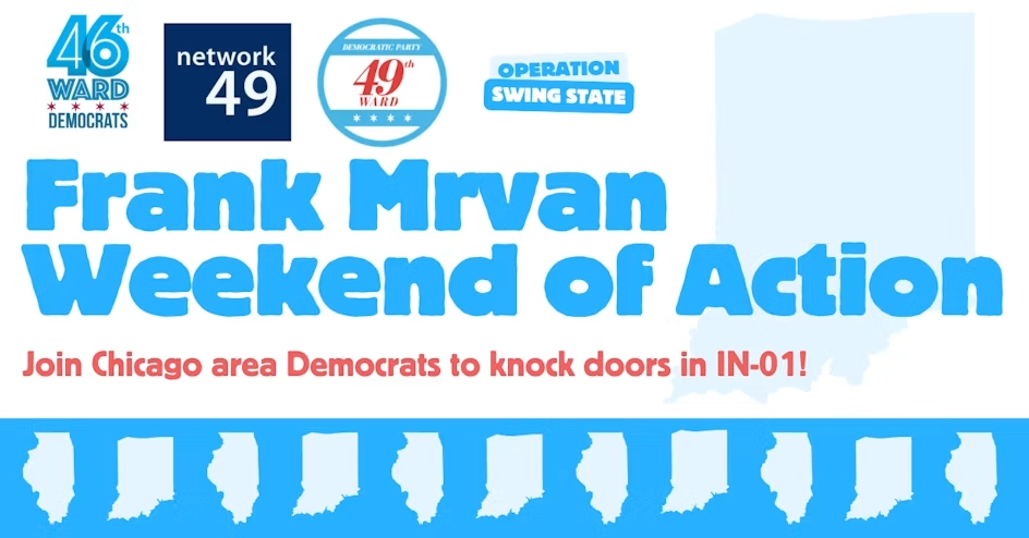 As we head into critical 2026 midterms, we have a real shot at taking back the houses of government and finally rolling back Donald Trump's extreme, authoritarian agenda. But we'll only succeed if we're working together. We'd love you to come knock doors in Indiana with us!